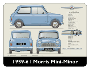 Morris Mini-Minor 1959-61 Mouse Mat